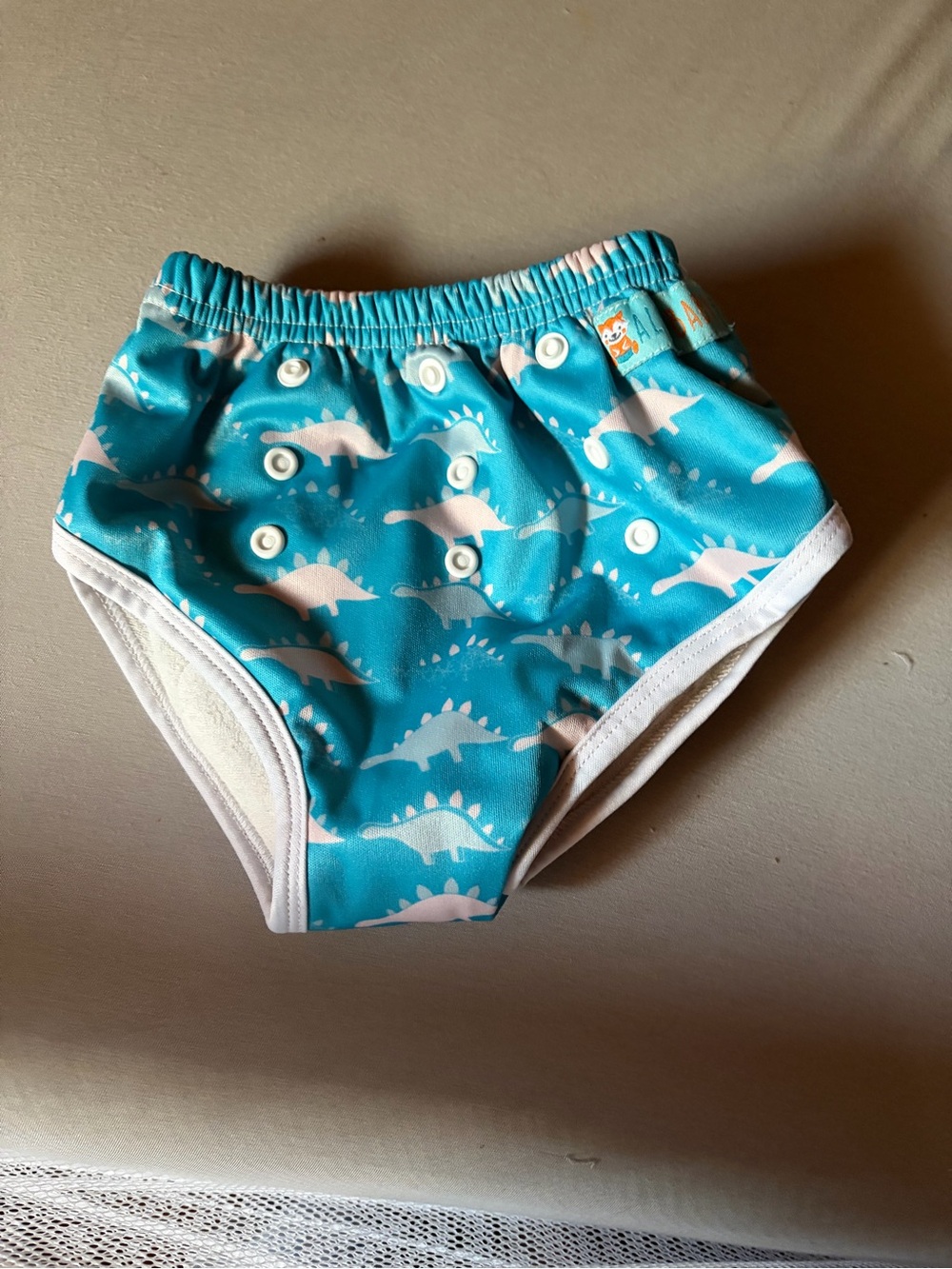 Blue Dinosaur Print Swim Nappy for Kids